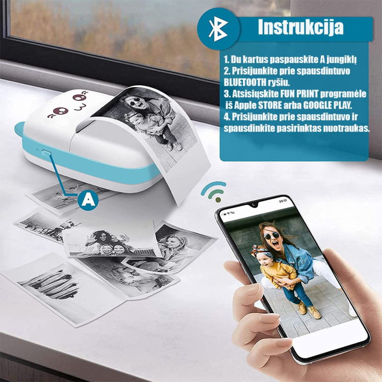 Nešiojamas spausdintuvas PTTR1504 (Bluetooth)