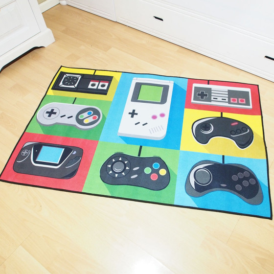 Vaikiškas spalvotas kilimas (Gamer, 120x80 cm)