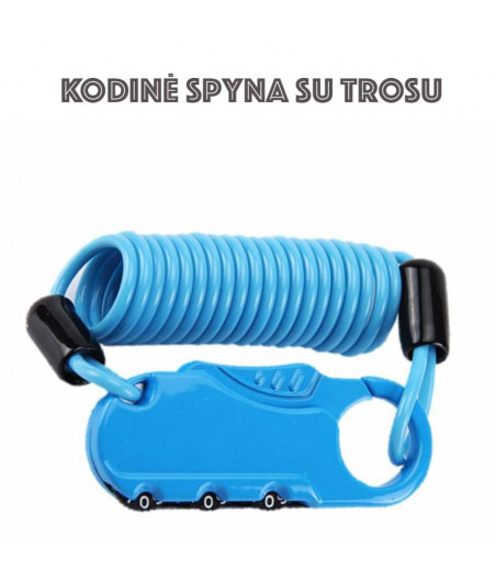 Kodinė spyna su trosu