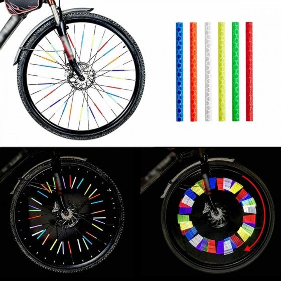 Šviesą atspindintys vamzdeliai skirti dviračiui (Žalias)