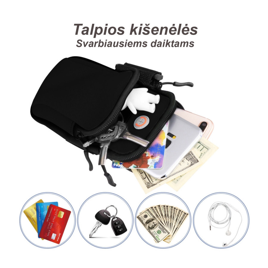 Rankos piniginė - telefono dėklas sportui