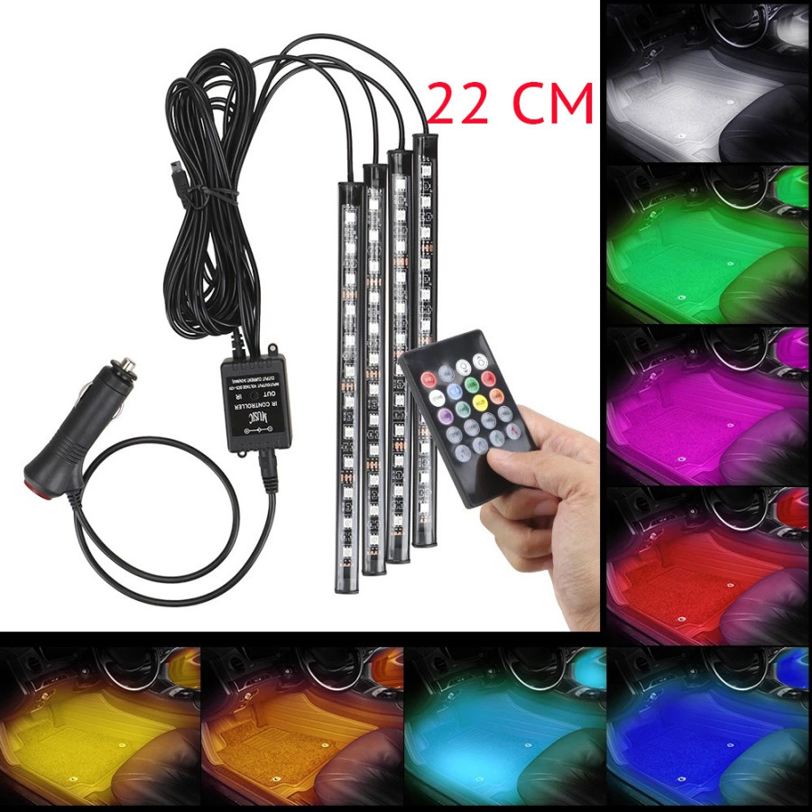 Automobilio interjero RGB LED (22 cm ilgio)