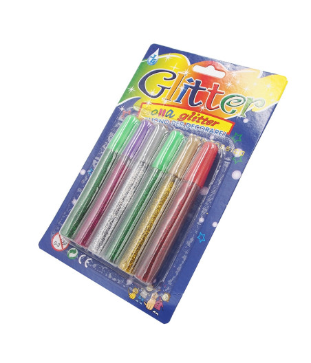 Spalvoti klijai su blizgučiu (Glitter)